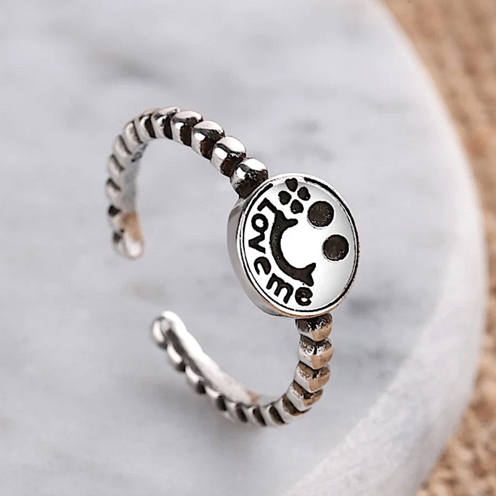 STERLING SILVER HAPPY FACE RING - Picture 6 of 6